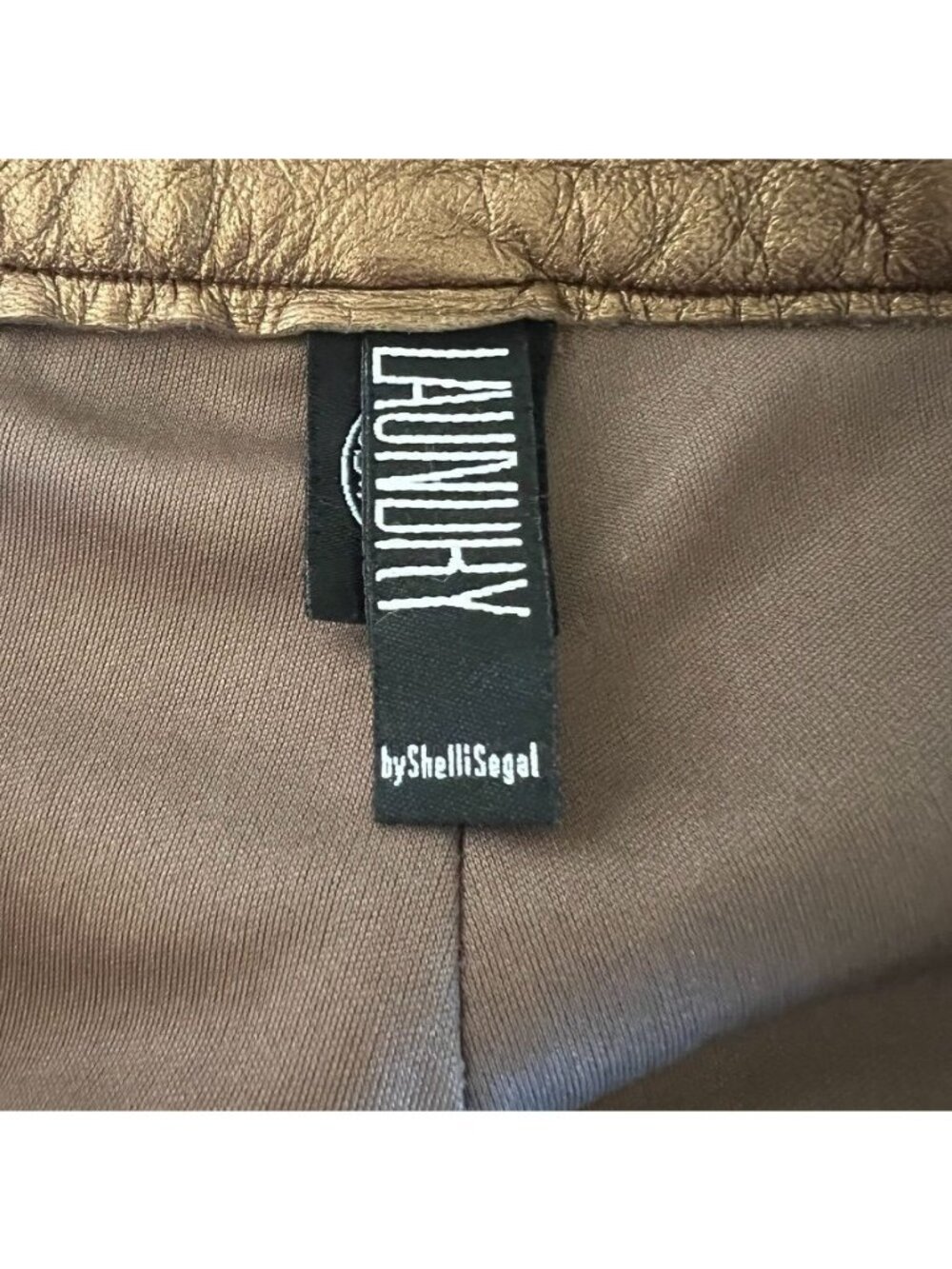 Vintage Laundry Shelli Segal Leather Pants Copper Bootcut 8 Buttery Soft Chic - Picture 6 of 16